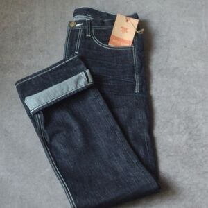 Mek DNM Mens 34/33 Dark Indigo Jeans with Contrast Stitching Sample Piece